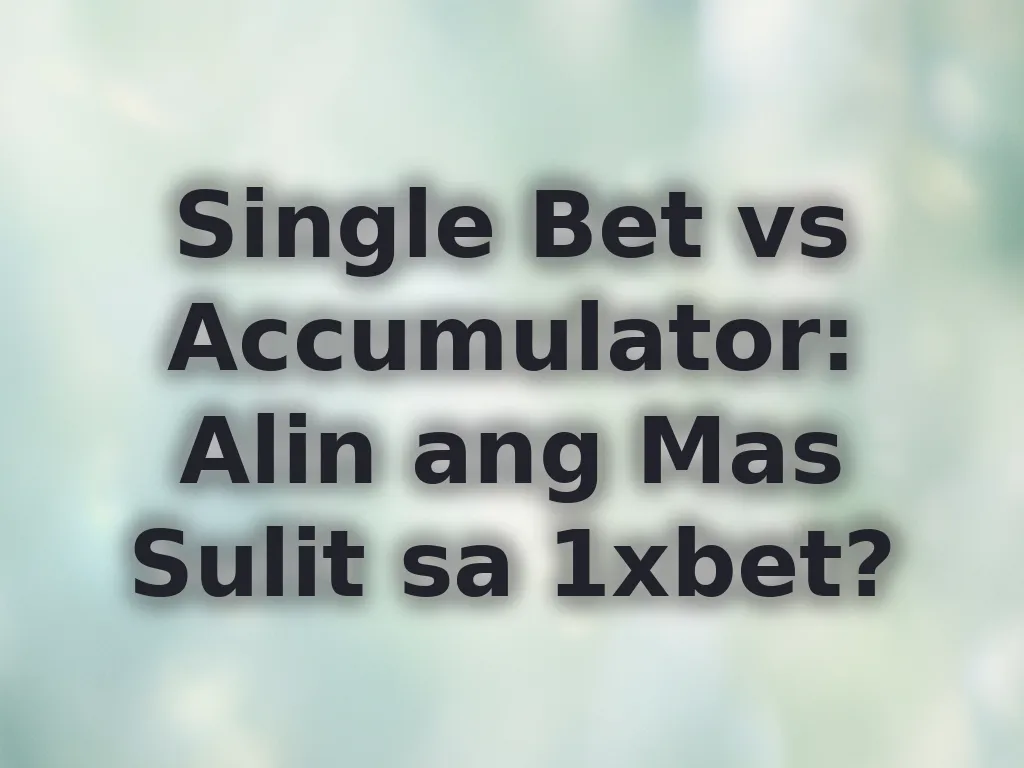 Single vs Accumulator